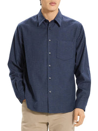 Theory - Weekend Woods Check Cotton Button-up Shirt