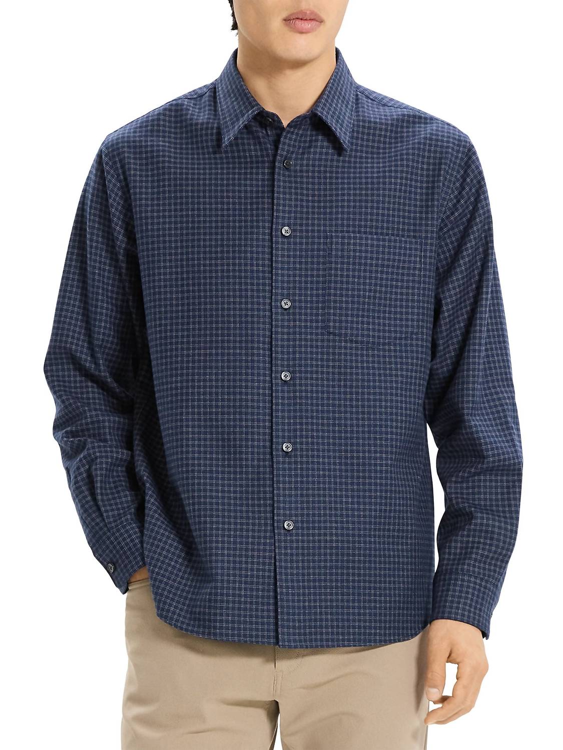 Theory - Weekend Woods Check Cotton Button-up Shirt