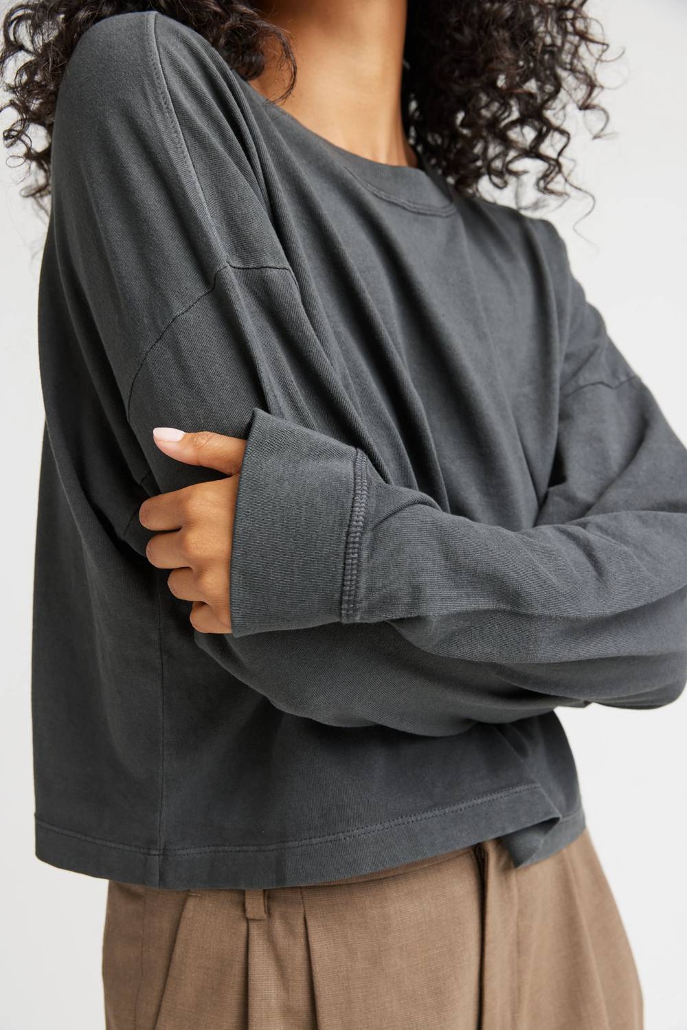 Richer Poorer - Relaxed Cropped Long Sleeve Tee