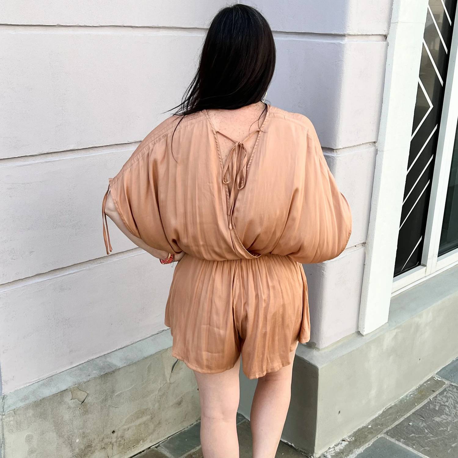 Heyson - Satin Surplice Romper