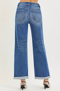 RISEN High Rise Relaxed Fit Ankle Straight Jeans in medium wash - women's jeans - view 4