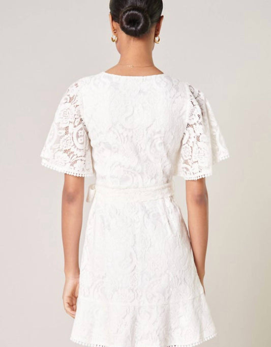 Sugarlips - Le Lune Faux Wrap Lace Dress
