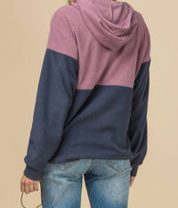 Entro - Color Block Hooded Sweatshirt
