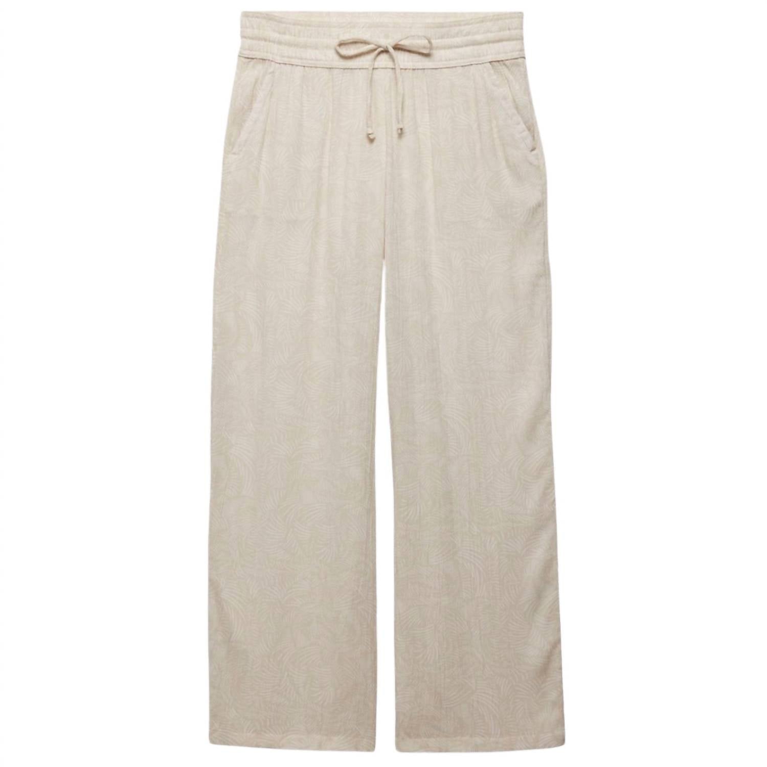 prAna Fernie Beach Pants in soft white seaside - women's pants - alternate view