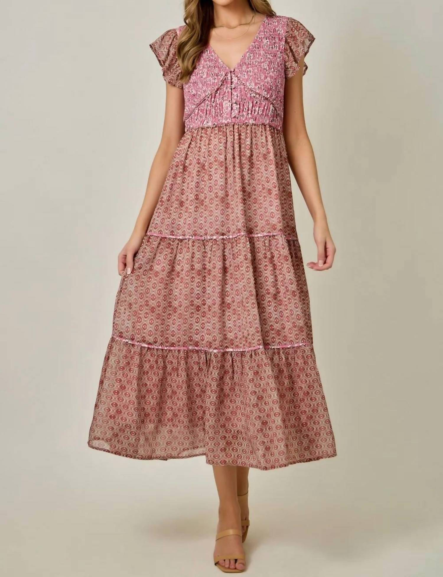 Mystree - Blushing Bloom Dress