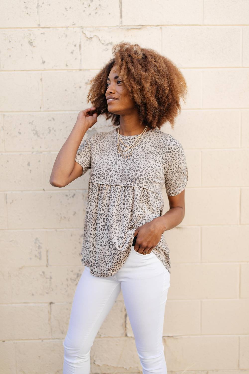 Subtle & Sweet Spotted Babydoll Top