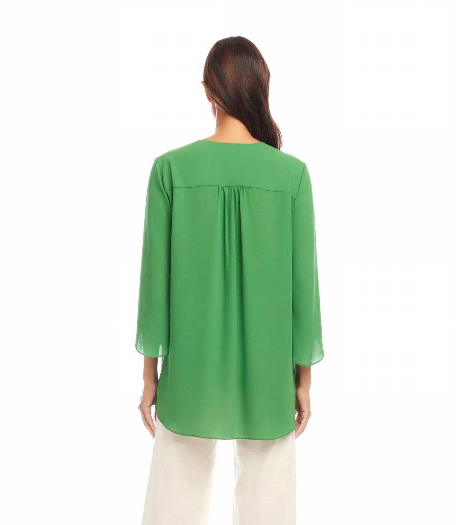 Karen Kane - Bracelet Sleeve Asymmetric Top