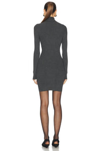 Enza Costa - SILK SWEATER RIB TURTLENECK MINI DRESS