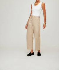 Fifteen Twenty Sondra Barrel Leg Pants in stone - women's pants - detail view
