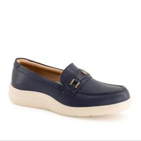 Andrea Women's Slip-on Loafer in navy blue - women's flats