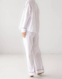 Salua - Classic Flannel Pajama Top And Pants Set