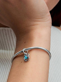 Pandora Eternity Circle Dangle Charm in silver - women's jewelry - detail view