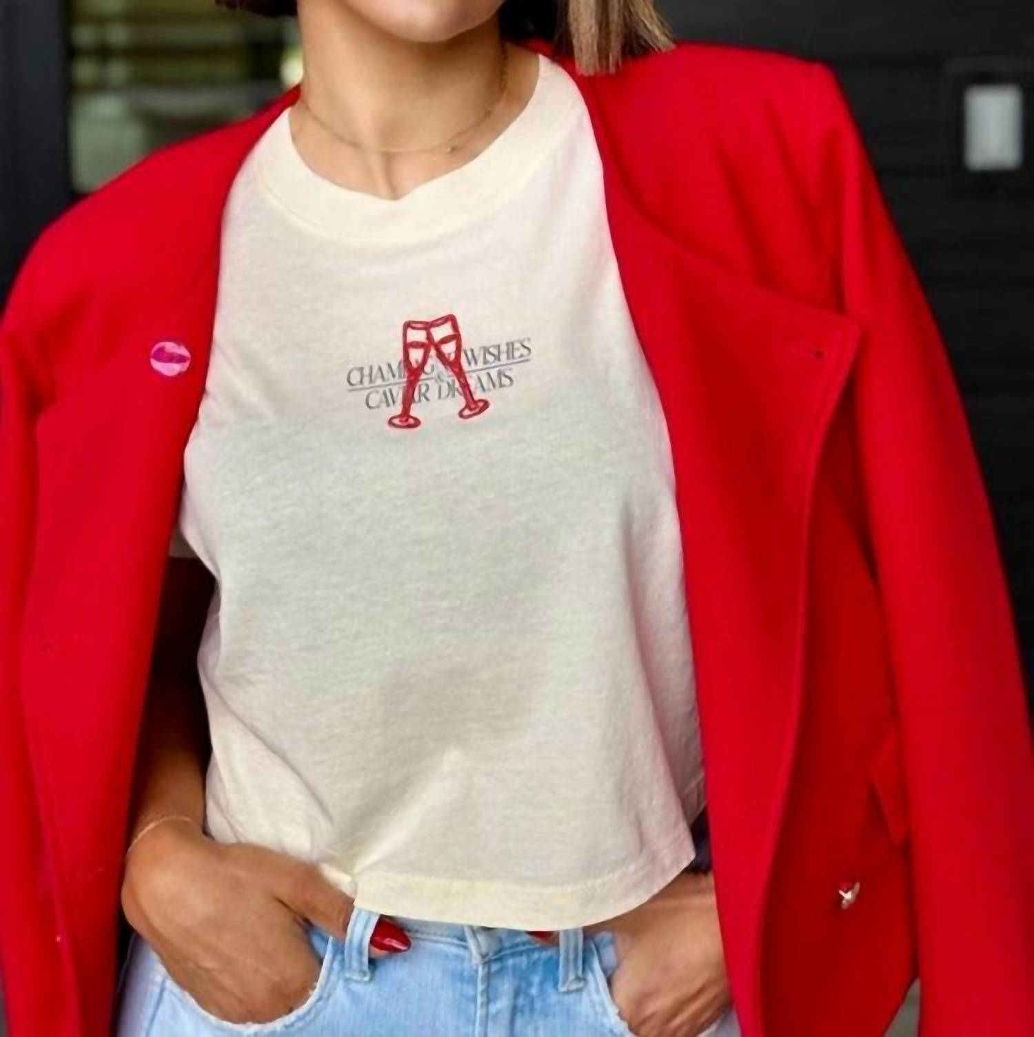 Girl Dangerous - Champagne Wishes Crop Tee
