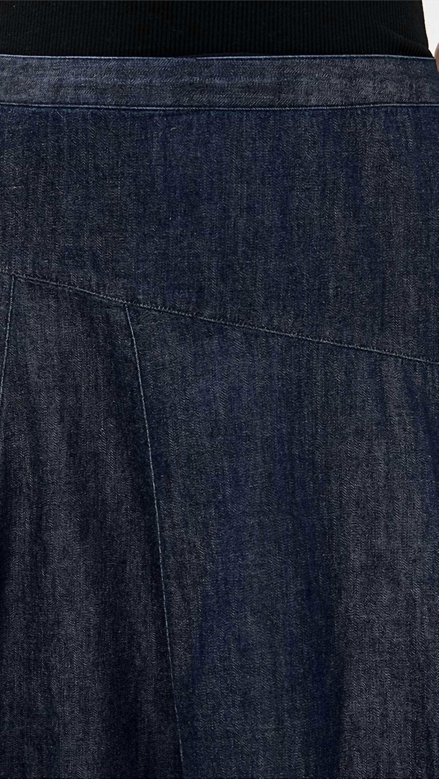 Tibi - Denim Asymmetrical Balloon Skirt - Short