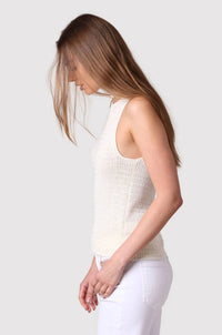 Minnie Rose - Linen Cotton Blend Tank Top