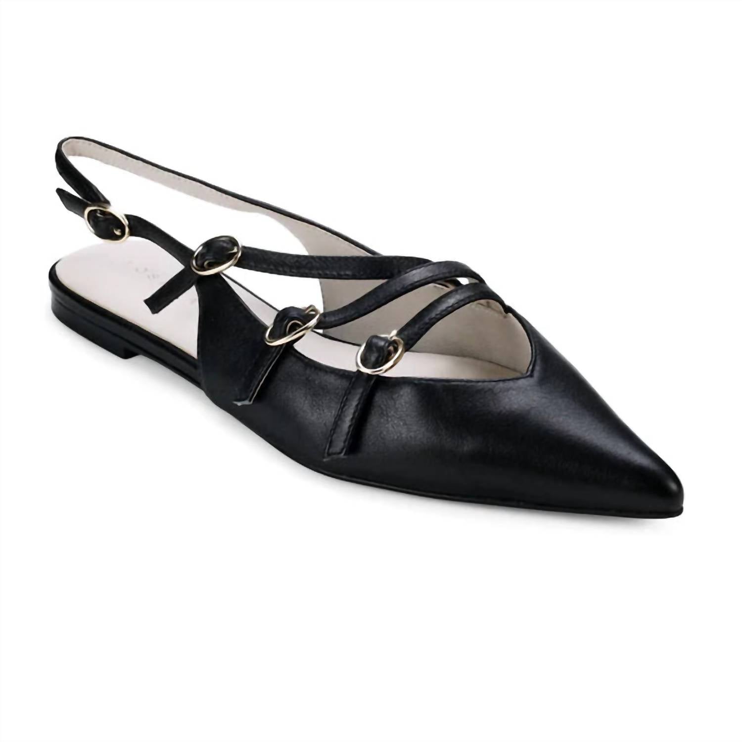 Yosi Samra - Women's Ava Slingback Leather Flat
