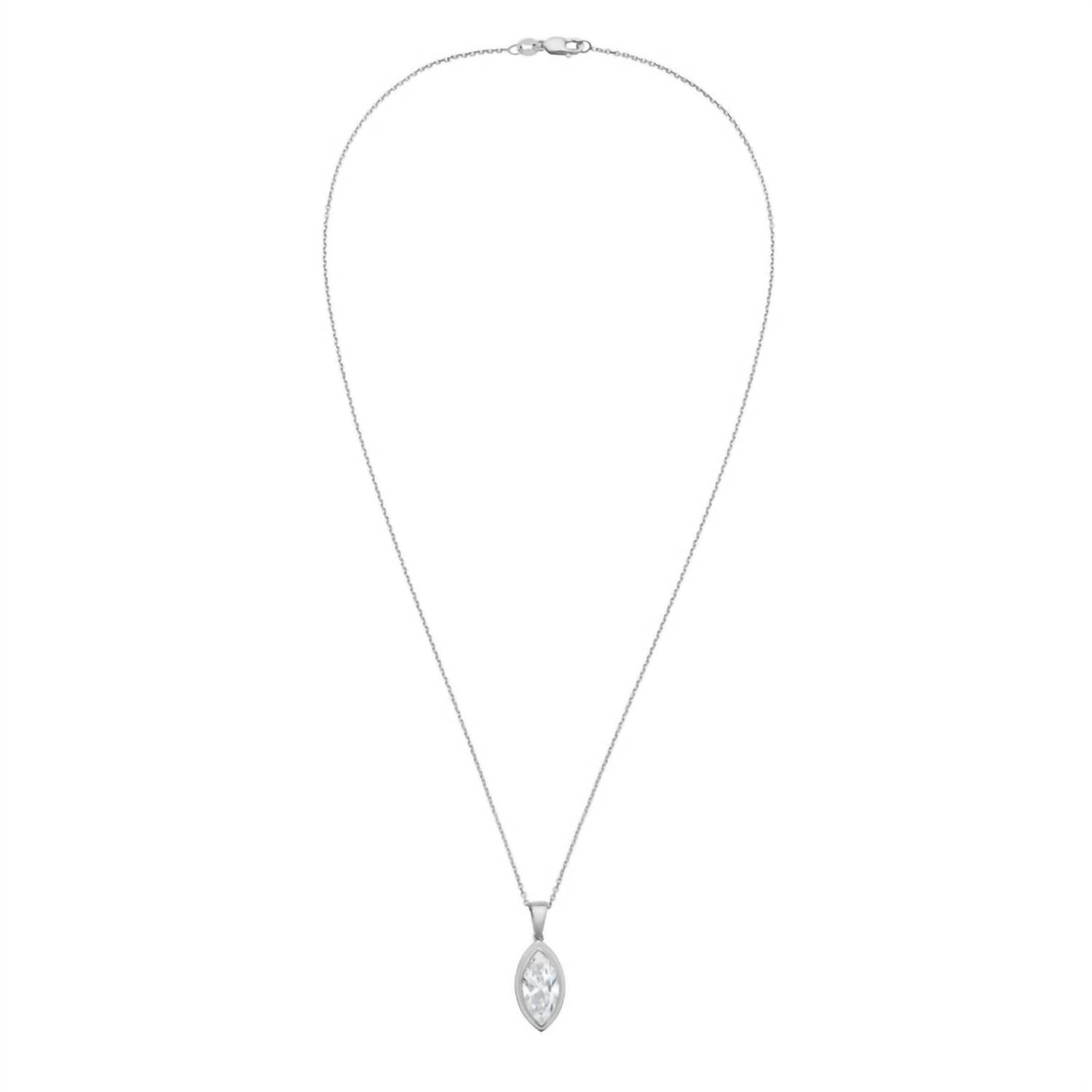 Diana M Jewels - Women's Marquise Lab-Grown Diamond Pendant Necklace (15.00 Ct) - Grand