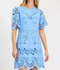 Tyler Boe - Lacey Cotton Open Embroidered Mini Dress