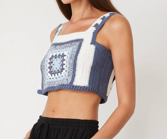 Monrow - Crochet Cropped Tank Top