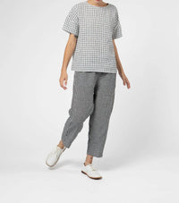 Apuntob - Linen Check Trousers