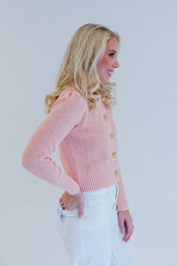 Allison New York - Gia Heart Long Sleeve Cardigan