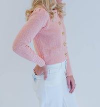Allison New York - Gia Heart Long Sleeve Cardigan