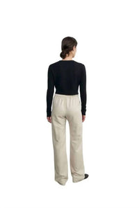Enza Costa - Open Knit Crop V-Neck Cardigan