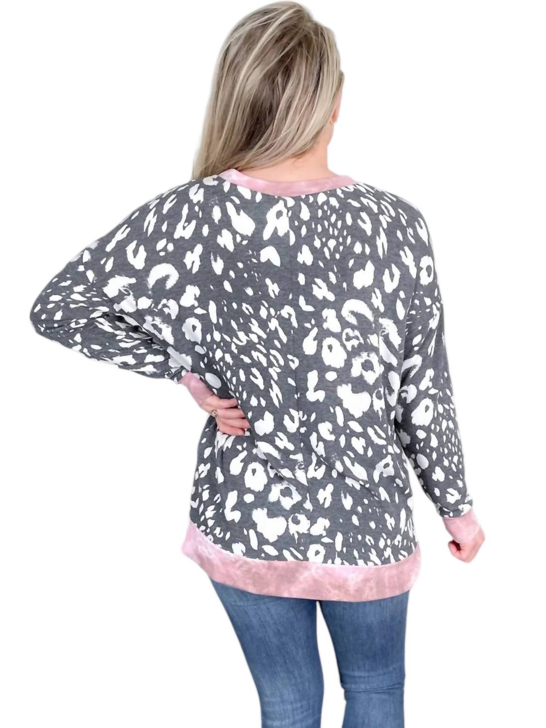 Honeyme - Animal Print Weekender Sweater