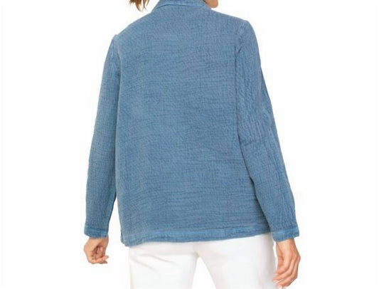 Habitat - Sunwashed Jacquard Button Front Tunic