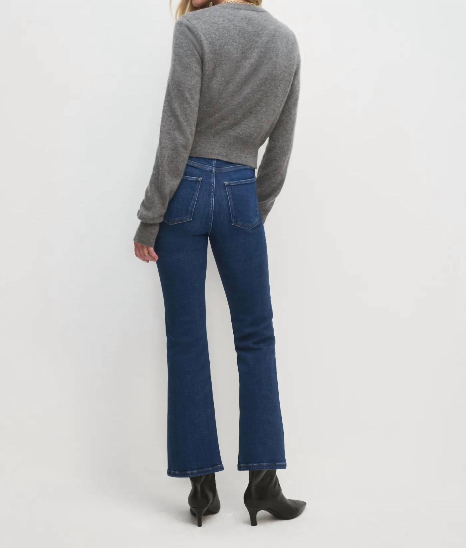 Favorite Daughter The Erin Crop Boot Cut Jeans in charlotte - women's jeans - detail view