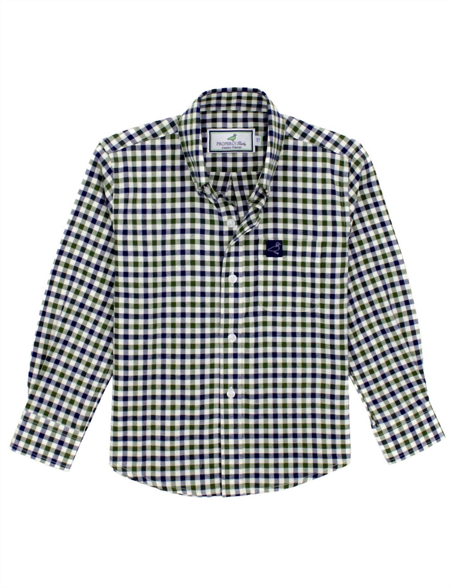 Properly Tied - Boy's Classic Long Sleeve Flannel Shirt