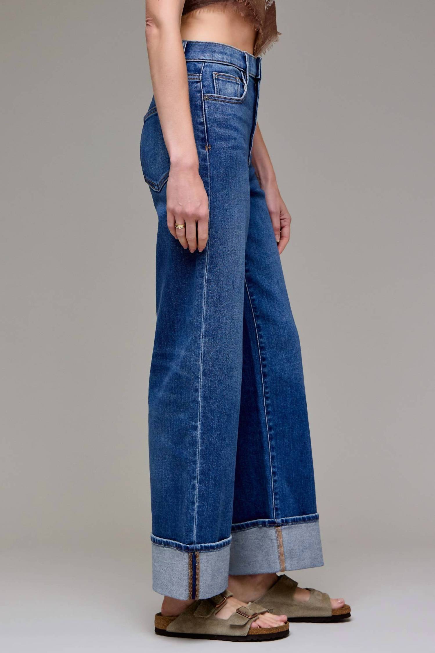 Hidden - Cuffed Stretch Dad Jean