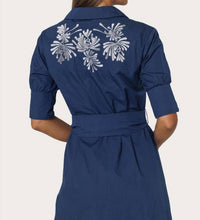 Lusana - Connie Embroidered Poplin Shirt Midi Dress