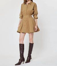 Current Air - Corduroy Flared Mini Shirt Dress