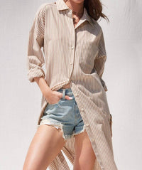Illa Illa - Stripe Midi Shirt Dress
