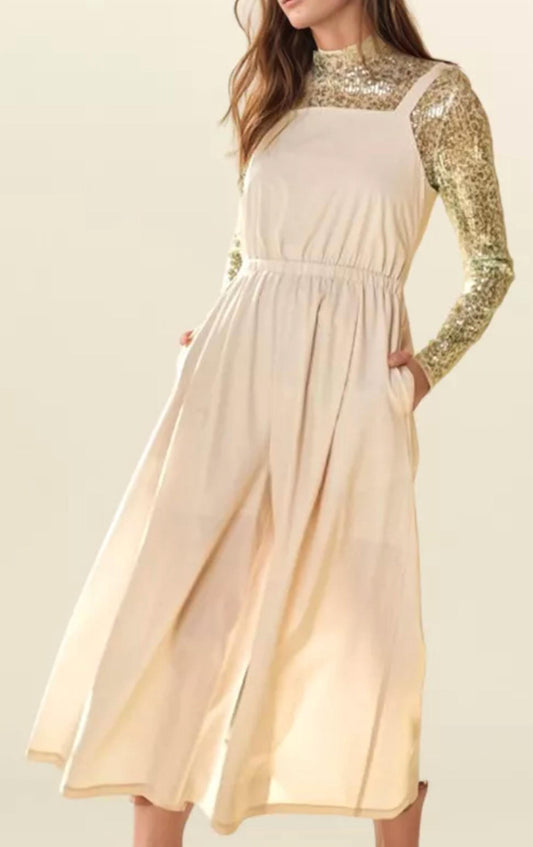 Davi & Dani - Contemporary Wide Leg Jumpsuit