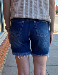 C'Est Toi - Destructed Mom Fit Frayed Short