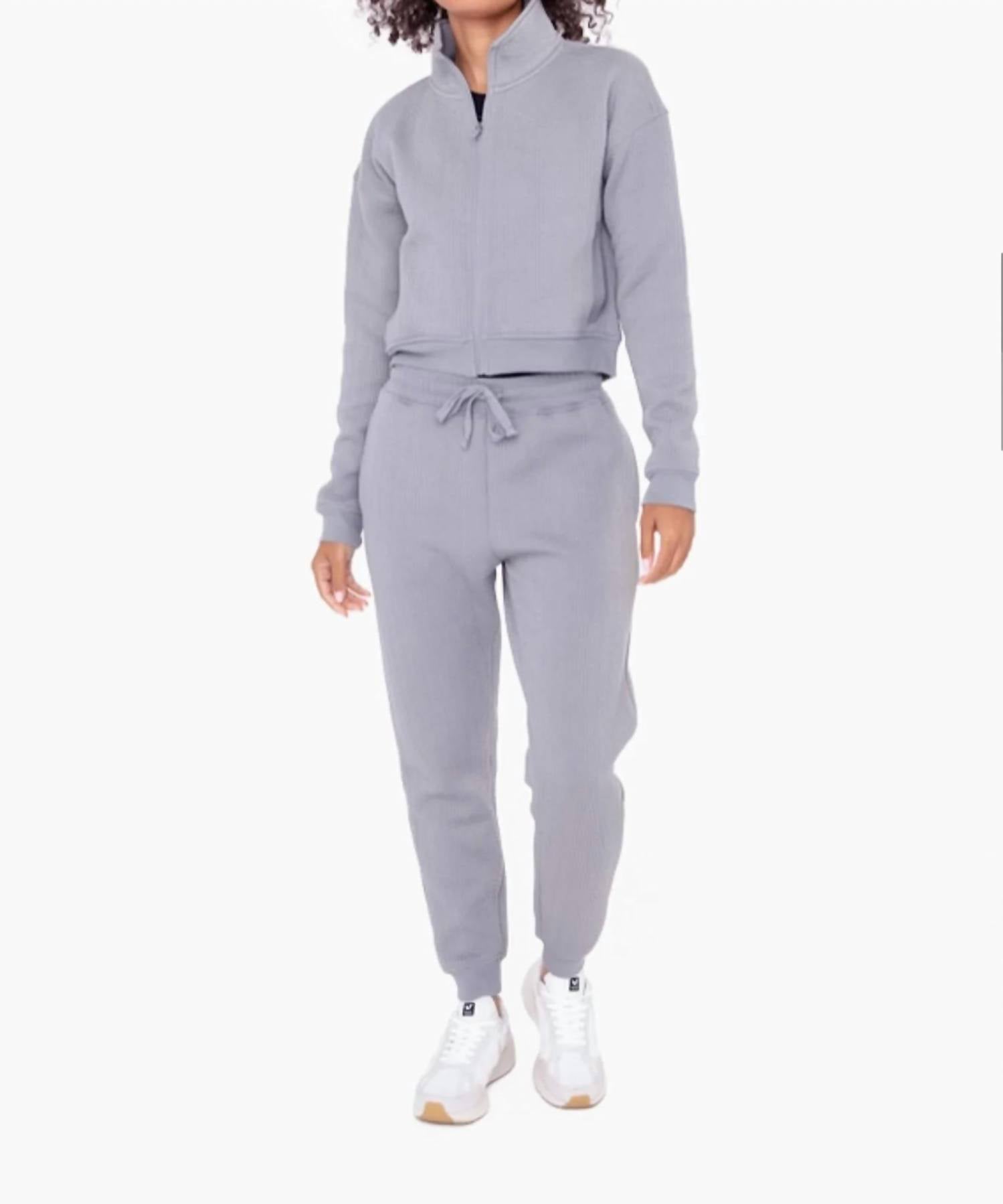Mono B - Quilted Cropped Zip-Up Jacket