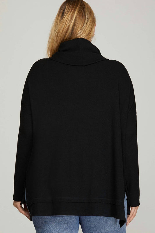 She + Sky - Cowl Neck Sweater - Plus