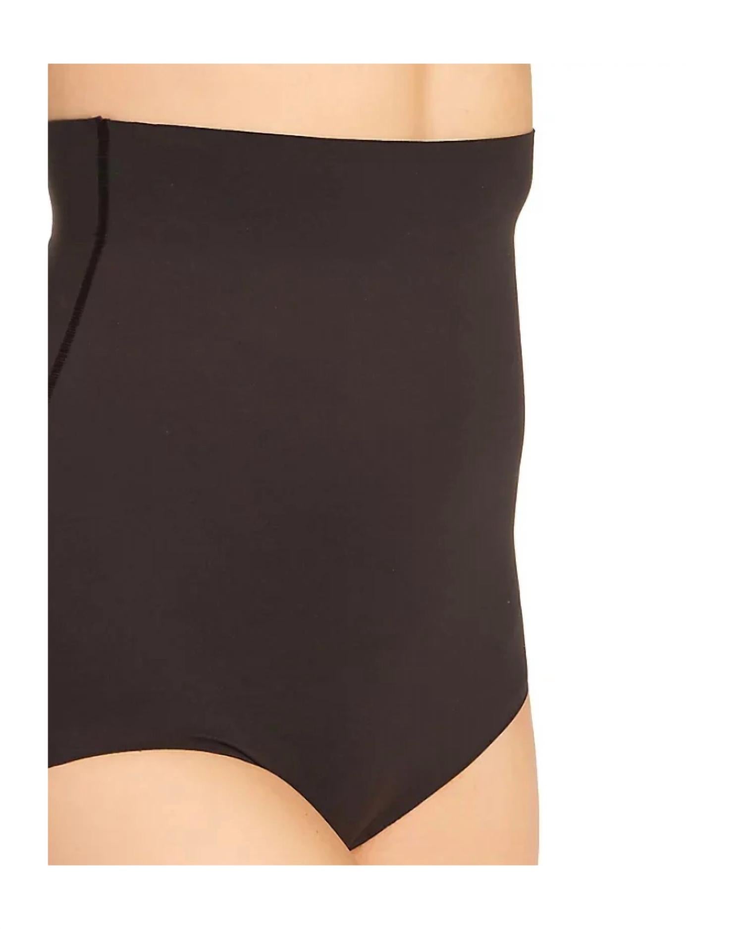 TC Fine Intimates Sleek Essentials Hi Waist Brief in black - women's intimate - detail view