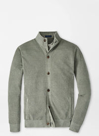 PETER MILLAR Glasgow Button Front Sweater in sage - men's sweater - view 5