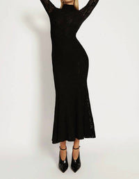 BARDOT Harlyn Lace Maxi Dress in black - women's dress - alternate view