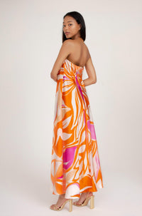 LAVENDER BROWN Jovie Maxi Dress in orange cream - women's dress - alternate view