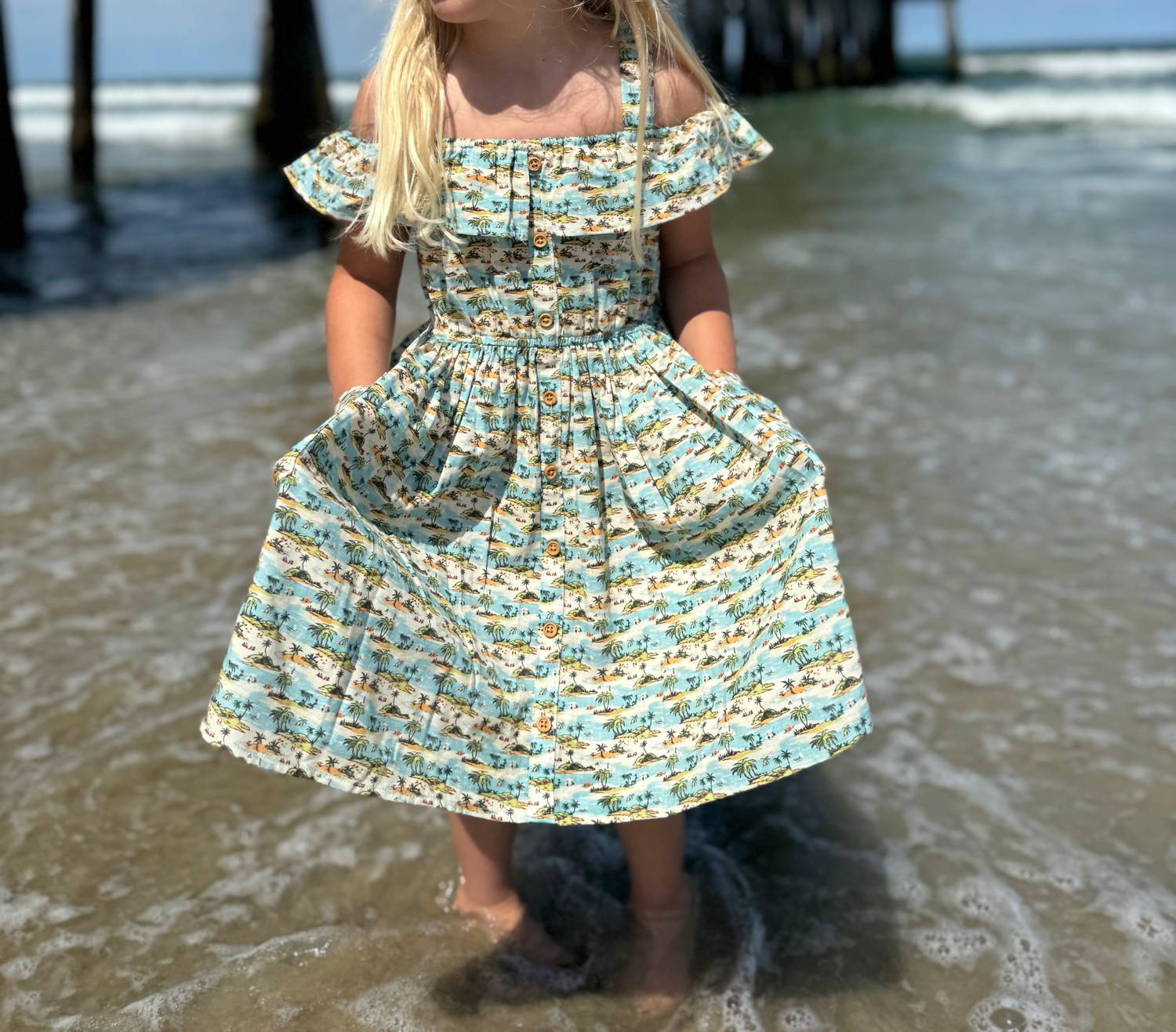 Vignette - Kid's Ruffle Button Front Dress
