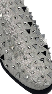 St. Patrick Men's Sparko 09 Slip-ons in silver black - men's loafer - detail view