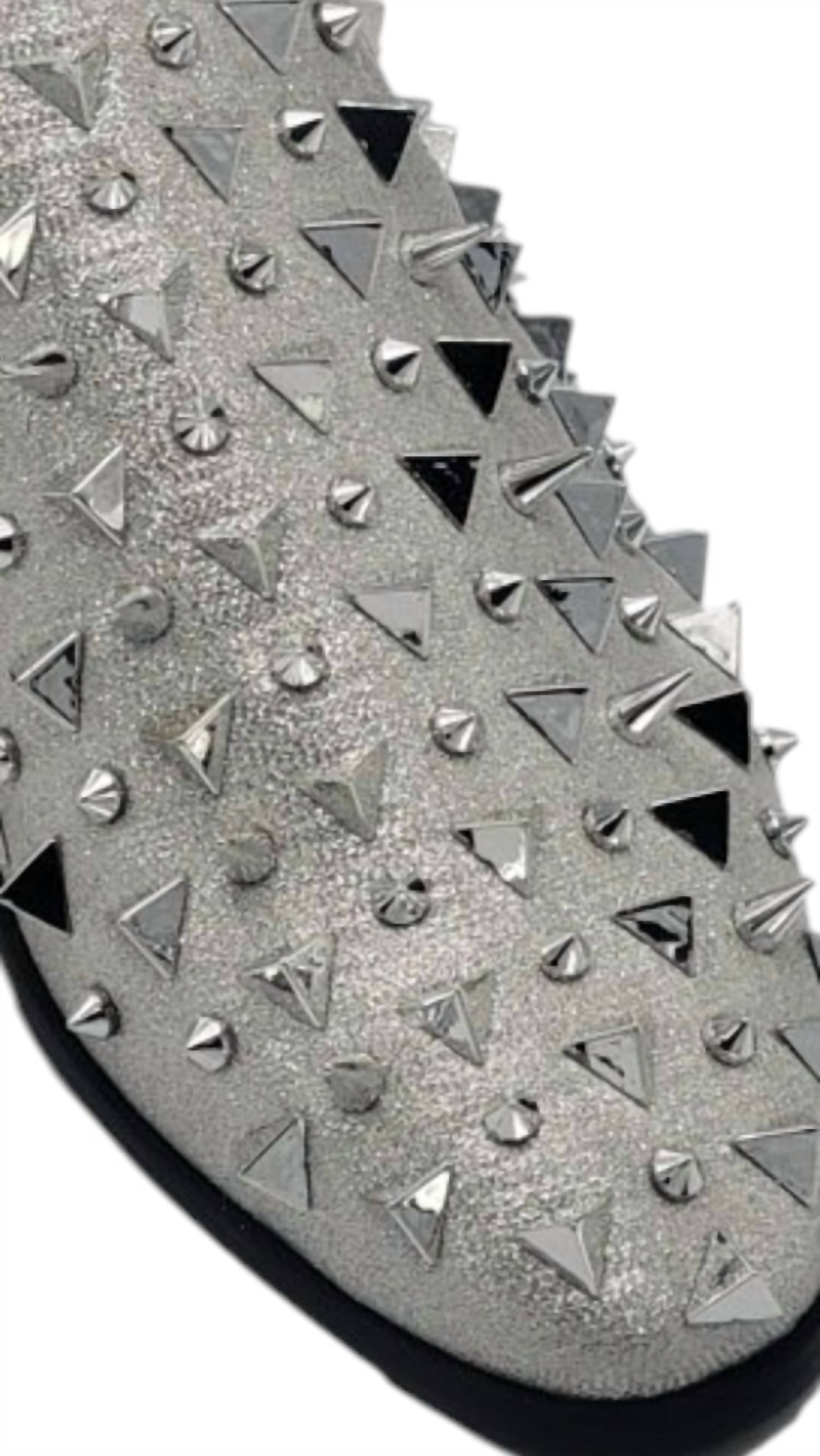 St. Patrick Men's Sparko 09 Slip-ons in silver black - men's loafer - detail view