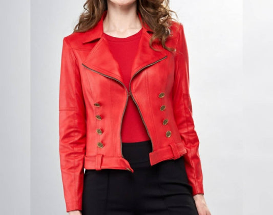 Solid Vegan Jacket Scarlet