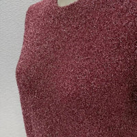 Lela Rose Women's Tinsel Knit Short Sleeve Top in petal pink - women's blouse - view 5