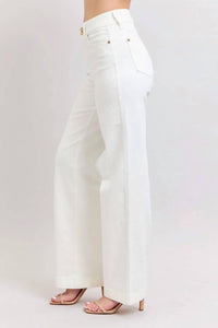 Judy Blue - High Waist Double Button Waistband & Coin Pocket Embroidery Jeans