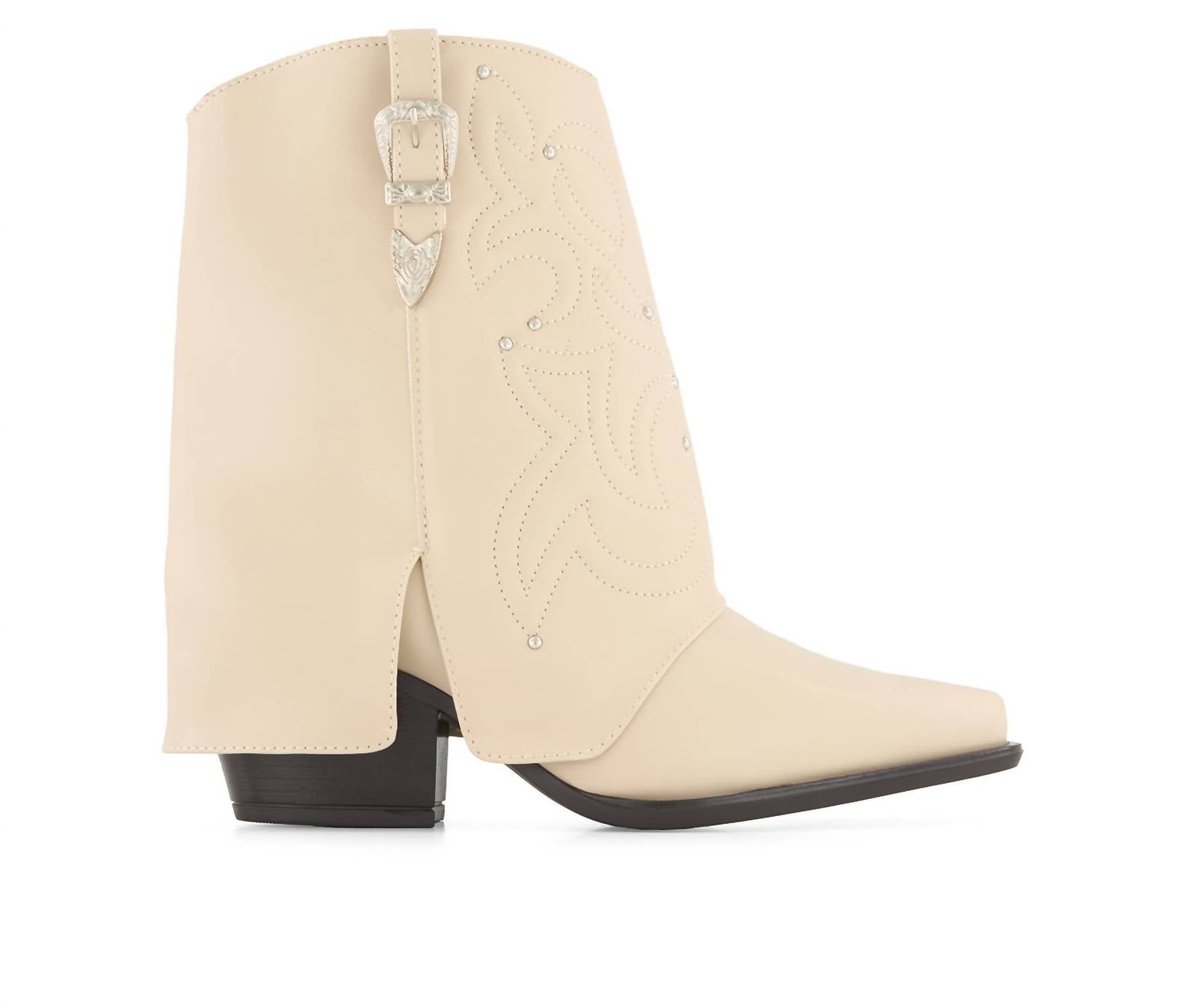 Andrea - Women's Foldover Italian Western Style Boots